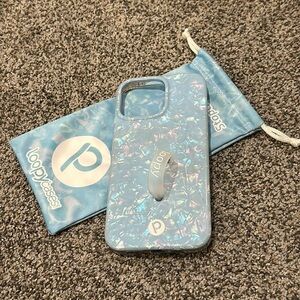 Loopy Cases Blue Opal Shell - iPhone 14 Pro Max - Lefty
